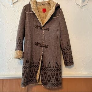 Esprit Wool Hooded Coat Size 8
